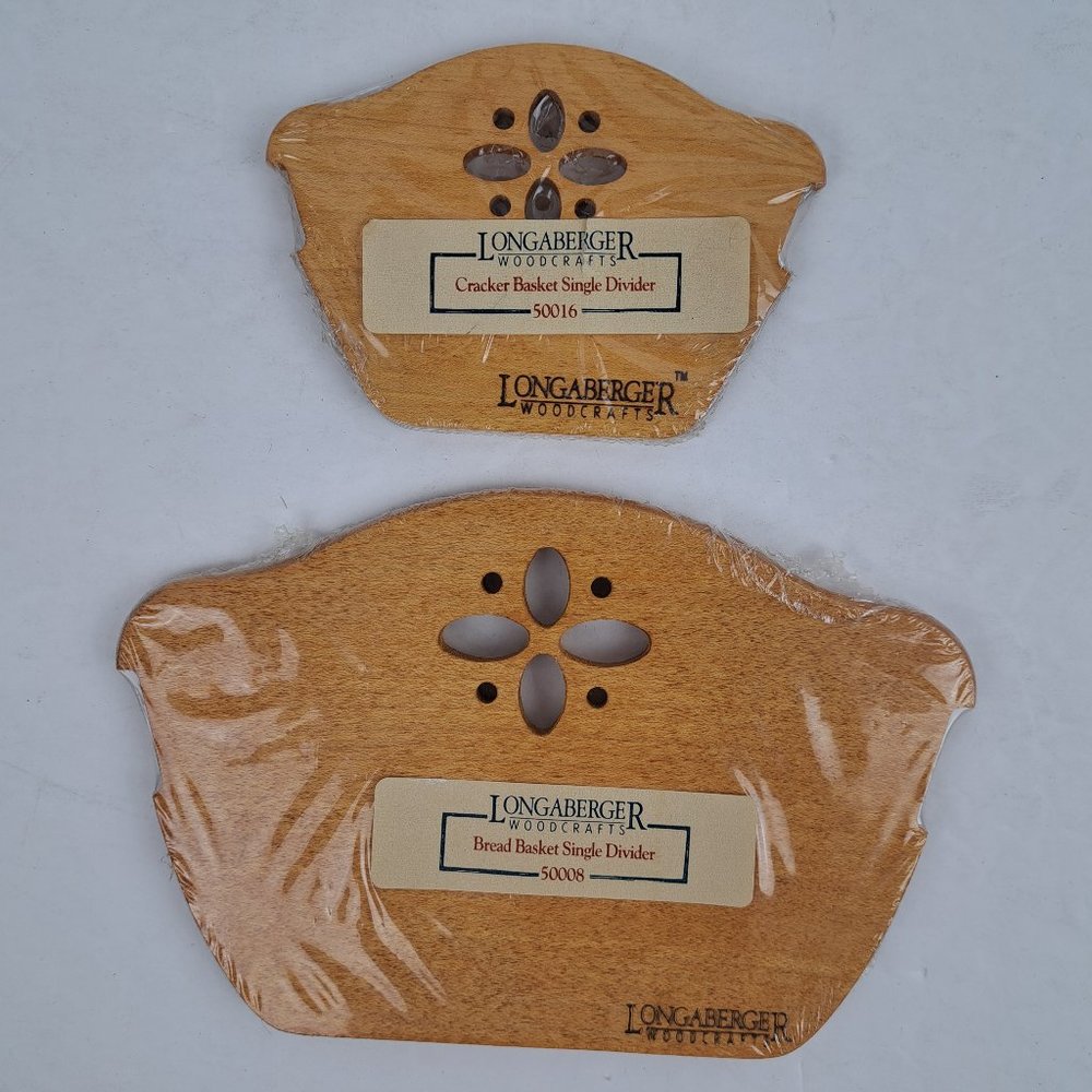 Longaberger Woodcrafts Bread and Cracker Basket Single Dividers New in Package